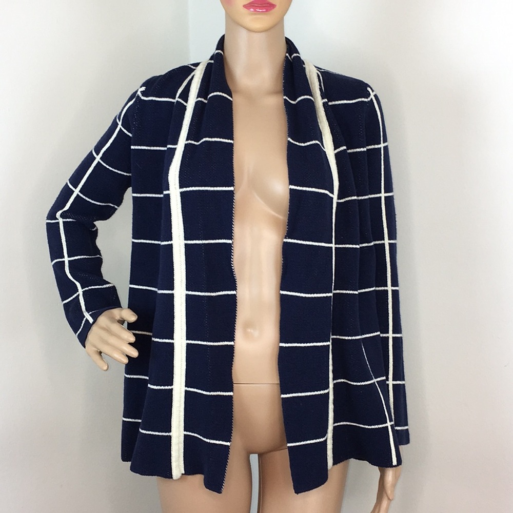 ModCloth Blue and White Cardigan